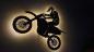 Preview: Motocross Wandlampe
