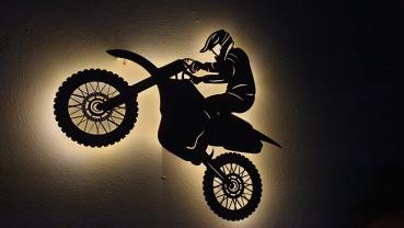 Motocross Wandlampe