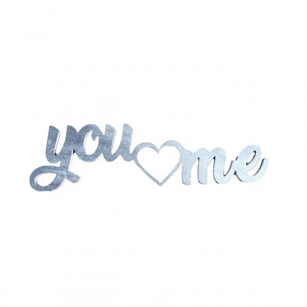 Tischaufsteller You & Me - silber
