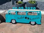 Bulli Wandbild 74cm personalisierbar